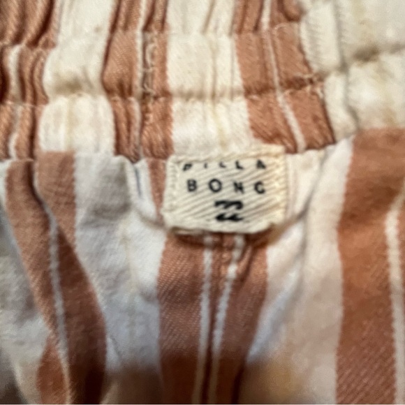 Billabong Stripe Road Trippin' Shorts Drawstring Pockets Lightweight Lounge M - Picture 6 of 9